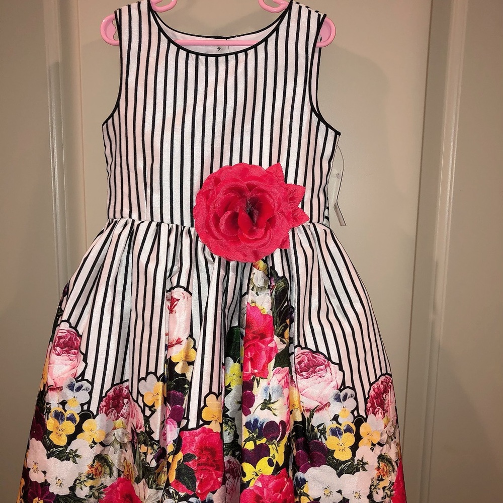 Pippa & Julie Black and White Floral Dress